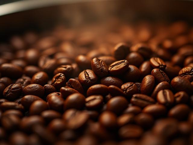 Roasting equipment with cacao beans, highlighting the even roast that brings out flavor