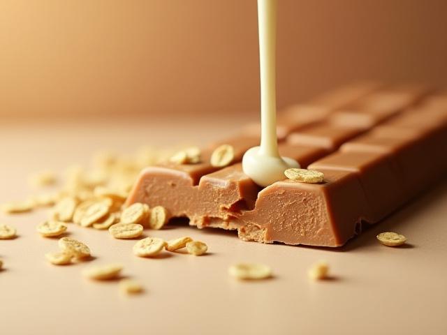 Oat Milk Chocolate Bar 55% with a creamy texture